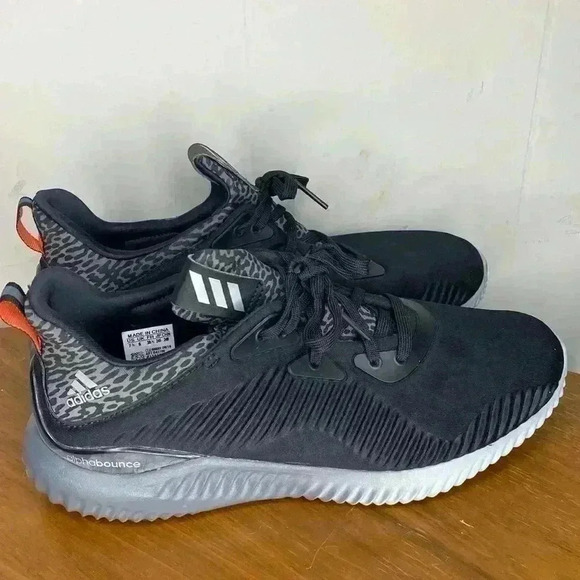 Adidas Men's AlphaBounch Sneaker Black Gray Size 7.5 - Picture 5 of 8